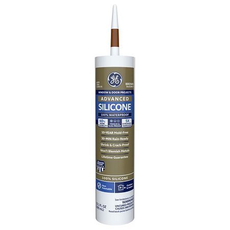 Silicone Ii GE Advanced Brown Silicone 2 Window and Door Caulk Sealant 10.1 oz GE-5080